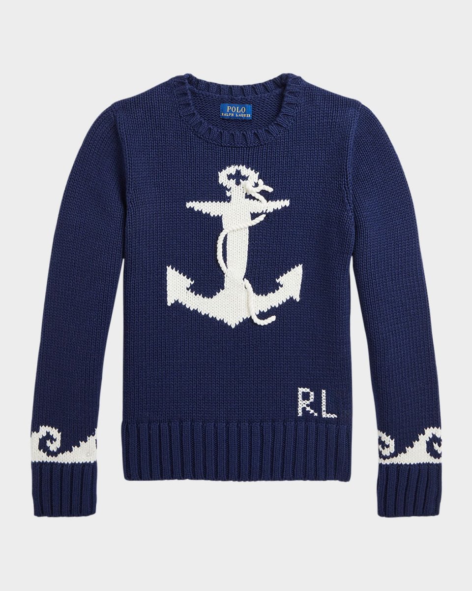 Girl's Nautical Inspired Sweater, Size S-XL